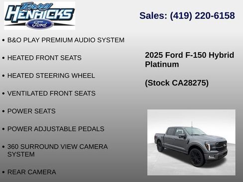 Used 2025 Ford F150 Platinum w/ Equipment Group 702A High AWD/4WD image 22