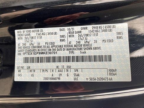 Certified 2021 Ford F150 XL w/ Equipment Group 101A High image 65