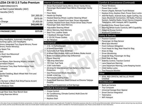 Certified 2024 MAZDA CX-50 AWD 2.5 Turbo w/ Weather Package image 10