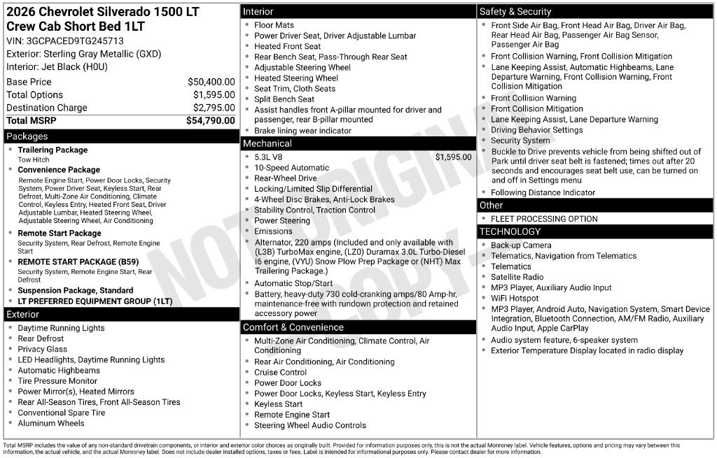 Certified 2026 Chevrolet Silverado 1500 LT RWD image 33