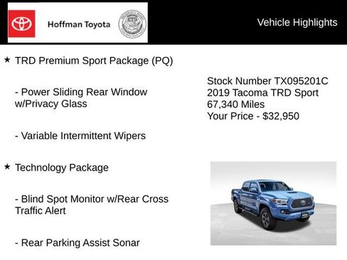 Used 2019 Toyota Tacoma TRD Sport AWD/4WD image 15