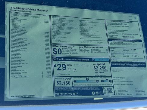 Used 2026 BMW X3 xDrive30 w/ Premium Package image 30