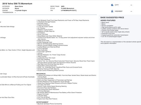 Used 2018 Volvo S90 T5 Momentum w/ Protection Package image 3