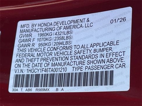 New 2026 Honda Accord SE image 26