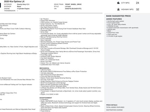 Used 2020 Kia Optima LX image 3