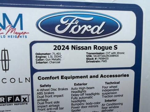 Used 2024 Nissan Rogue S FWD image 35