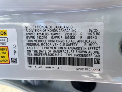 Used 2025 Honda Civic Sport image 17