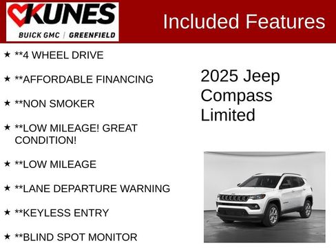 Used 2025 Jeep Compass Limited AWD/4WD image 3