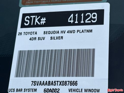 New 2026 Toyota Sequoia Platinum AWD/4WD image 27