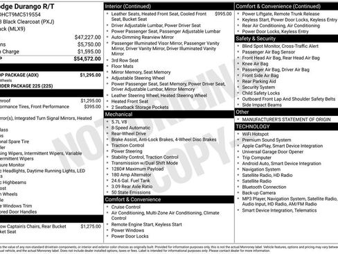 Used 2021 Dodge Durango R/T w/ Blacktop Package RWD image 5