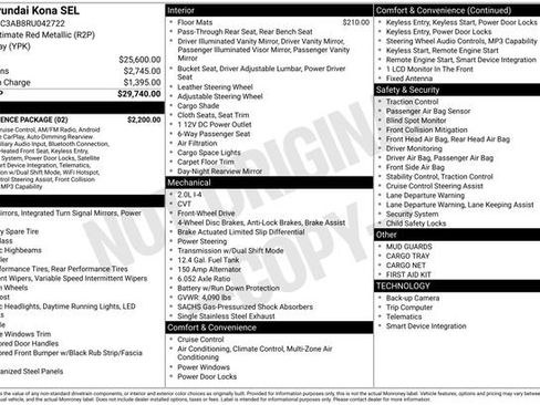 Used 2024 Hyundai Kona SEL w/ Convenience Package FWD image 8