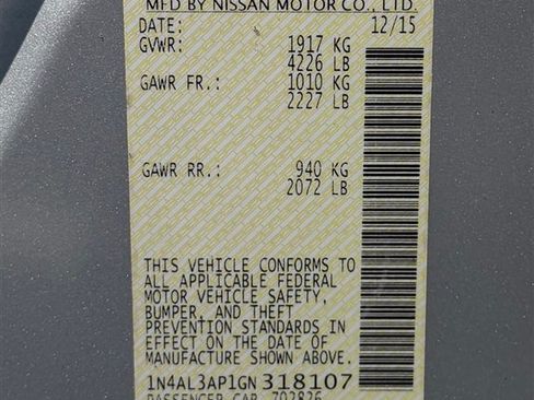 Used 2016 Nissan Altima 2.5 S w/ Power Driver Seat Package FWD image 35