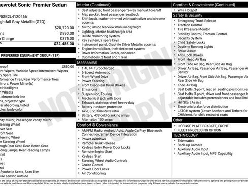 Used 2020 Chevrolet Sonic Premier image 2