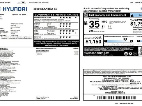 Used 2020 Hyundai Elantra SE image 3