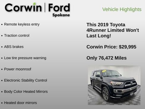 Used 2019 Toyota 4Runner Limited image 12