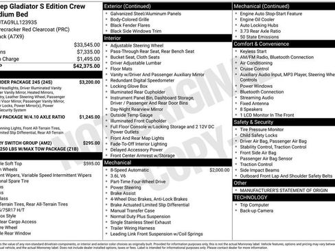 Used 2020 Jeep Gladiator Sport w/ Quick Order Package 24S image 20