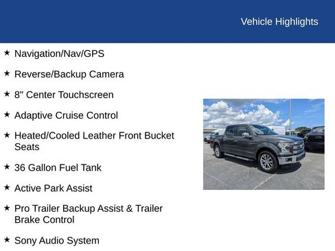 Used 2016 Ford F150 Lariat w/ Equipment Group 502A Luxury RWD image 32
