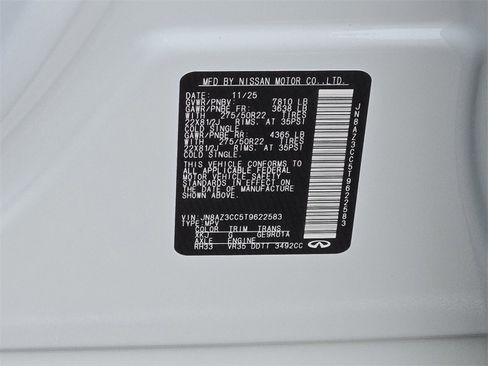 Used 2026 INFINITI QX80 Autograph w/ Premium Cargo Package image 17