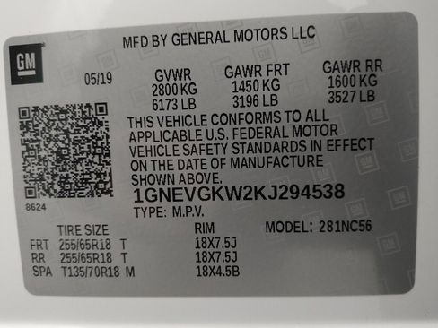 Used 2019 Chevrolet Traverse LT w/ LPO, Blackout Package AWD/4WD image 33