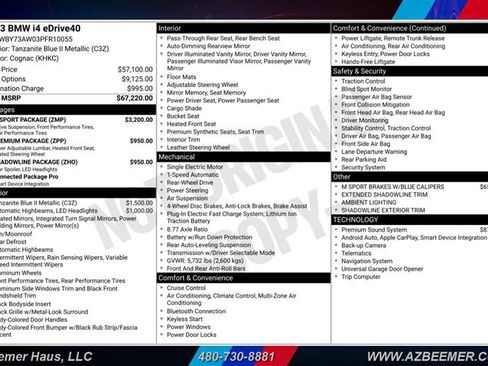 Used 2023 BMW i4 eDrive40 w/ M Sport Package RWD image 3