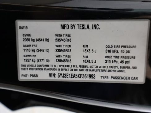 Used 2019 Tesla Model 3 Long Range RWD image 39