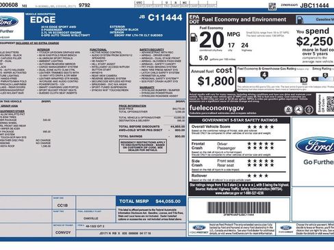 Used 2018 Ford Edge Sport w/ Technology Package AWD/4WD image 34