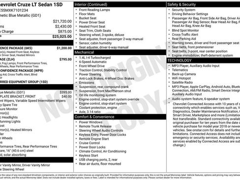 Used 2019 Chevrolet Cruze LT w/ Convenience Package FWD image 39