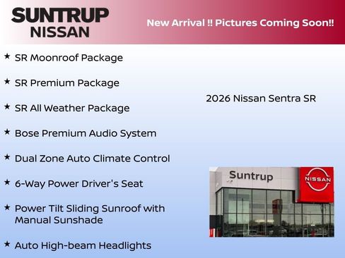 Certified 2026 Nissan Sentra SR w/ SR Premium Package FWD image 3