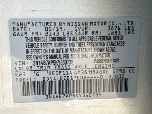 Used 2019 Nissan Sentra S FWD image 29