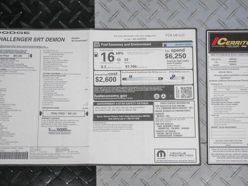 Used 2018 Dodge Challenger SRT Demon RWD image 24