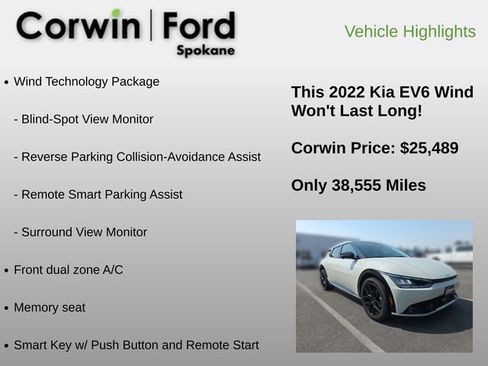 Used 2022 Kia EV6 Wind w/ Wind Technology Package AWD/4WD image 6