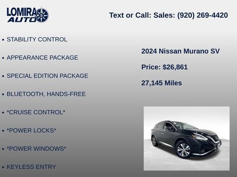 Used 2024 Nissan Murano SV AWD/4WD image 8
