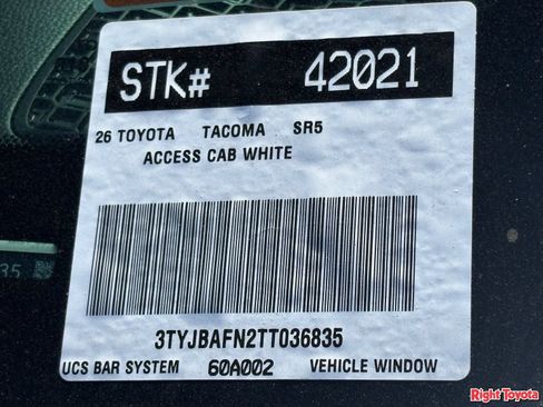 New 2026 Toyota Tacoma SR5 RWD image 23