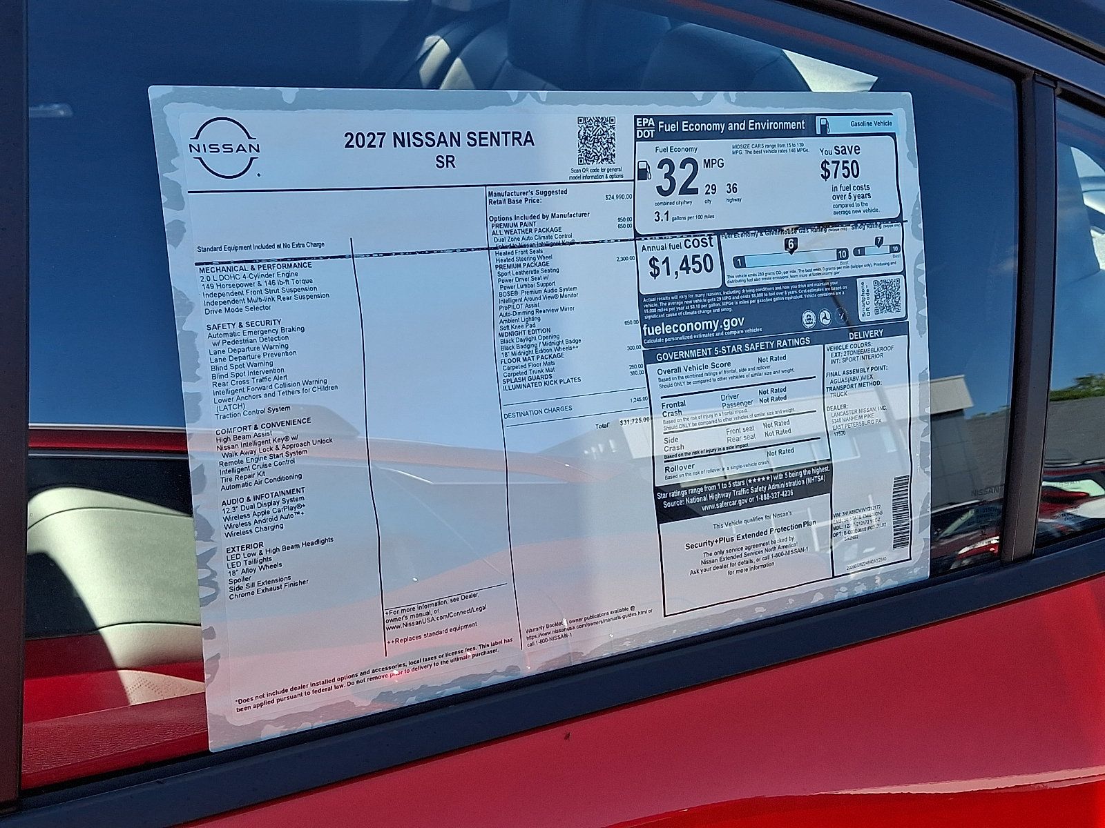 New 2027 Nissan Sentra SR w/ SR Premium Package FWD image 7