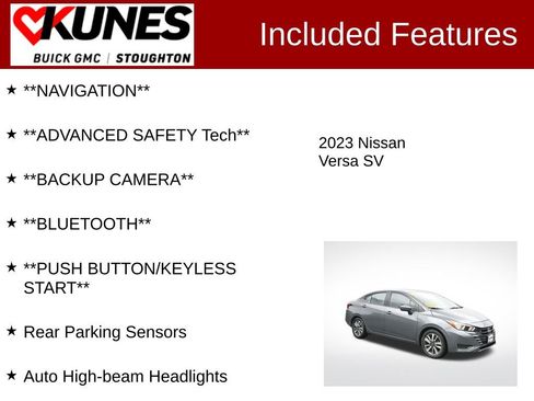 Used 2023 Nissan Versa SV image 2