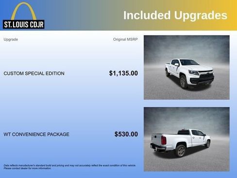 Used 2021 Chevrolet Colorado W/T w/ Custom Special Edition RWD image 6