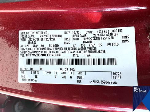 Certified 2020 Ford F250 Lariat w/ Lariat Ultimate Package AWD/4WD image 27