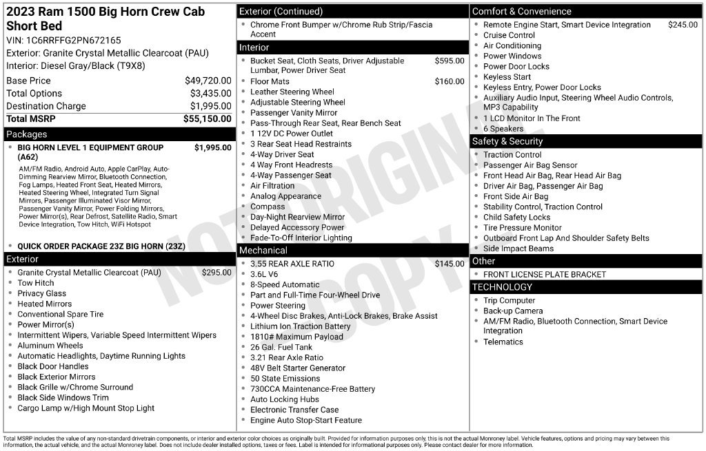 Used 2023 RAM 1500 Big Horn AWD/4WD image 3