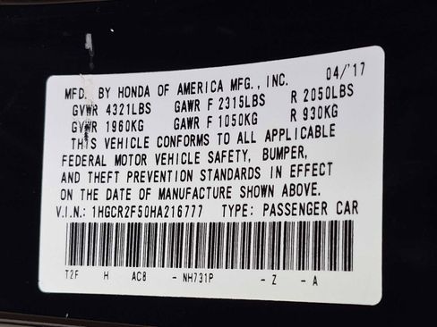 Certified 2017 Honda Accord Sport image 32