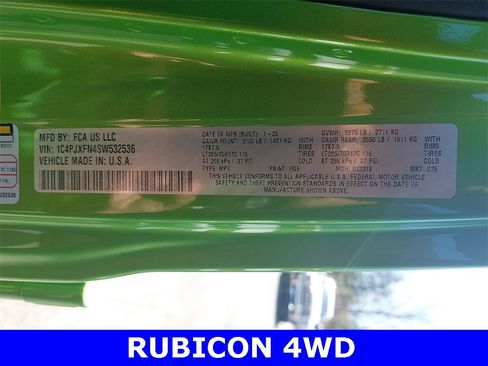 New 2025 Jeep Wrangler Unlimited Rubicon image 33