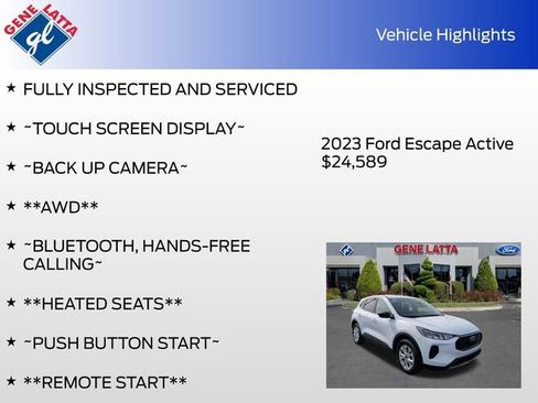 Certified 2023 Ford Escape Active AWD/4WD image 32