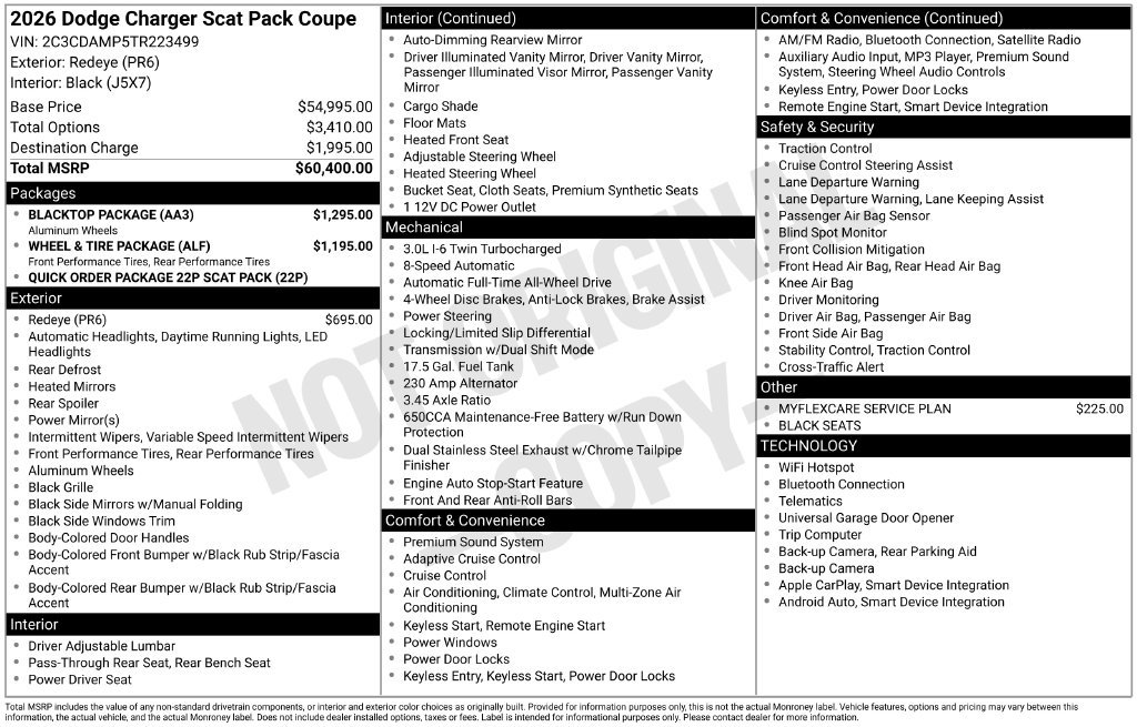 New 2026 Dodge Charger Scat Pack w/ Blacktop Package AWD/4WD image 7