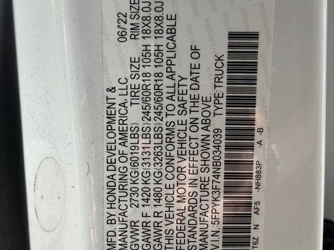 Used 2022 Honda Ridgeline RTL-E image 29