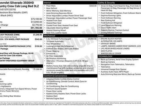 New 2026 Chevrolet Silverado 3500 High Country w/ Technology Package image 31