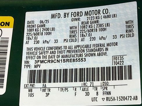 Used 2025 Ford Bronco Sport Outer Banks w/ Outer Banks Tech Package+ AWD/4WD image 33