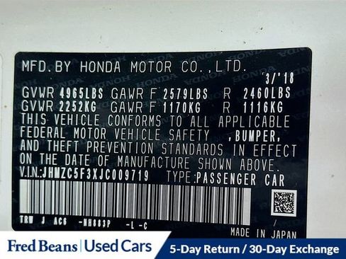 Used 2018 Honda Clarity Touring image 33