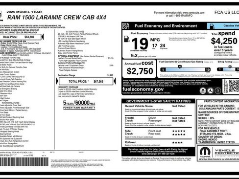 Used 2025 RAM 1500 Laramie AWD/4WD image 4