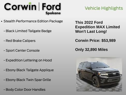 Used 2022 Ford Expedition Max Limited image 19