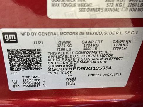 Used 2022 Chevrolet Silverado 1500 High Country w/ Technology Package image 31