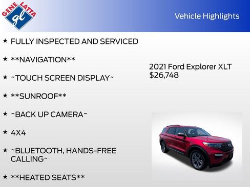 Used 2021 Ford Explorer XLT w/ Equipment Group 202A AWD/4WD image 36